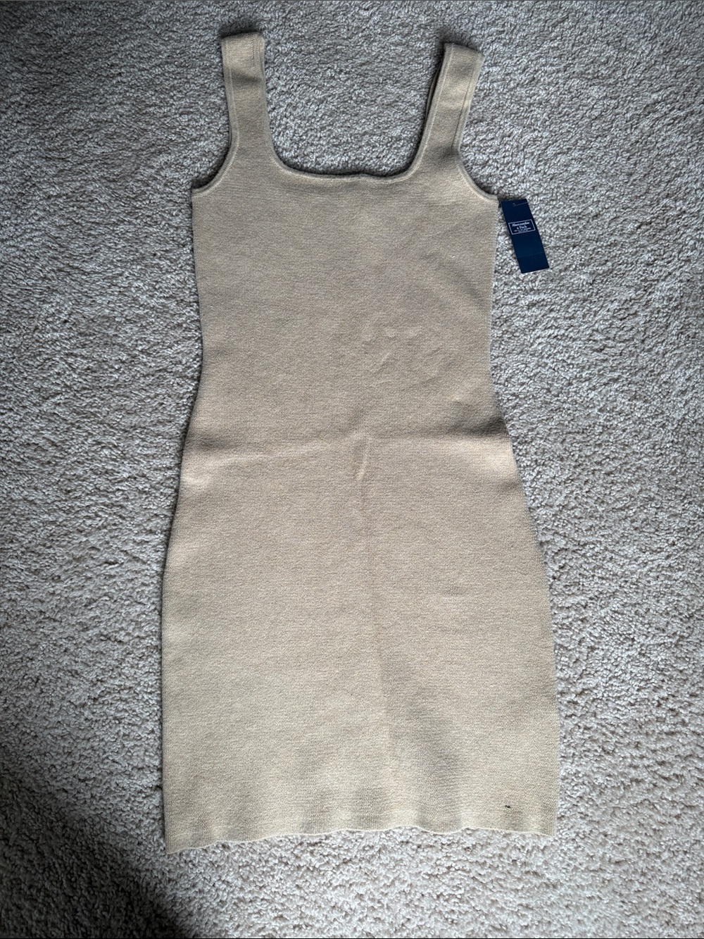 Beige Knit Tank Dress - Unbranded